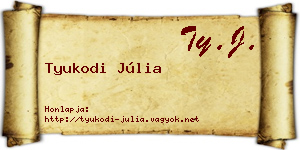 Tyukodi Júlia névjegykártya