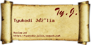 Tyukodi Júlia névjegykártya